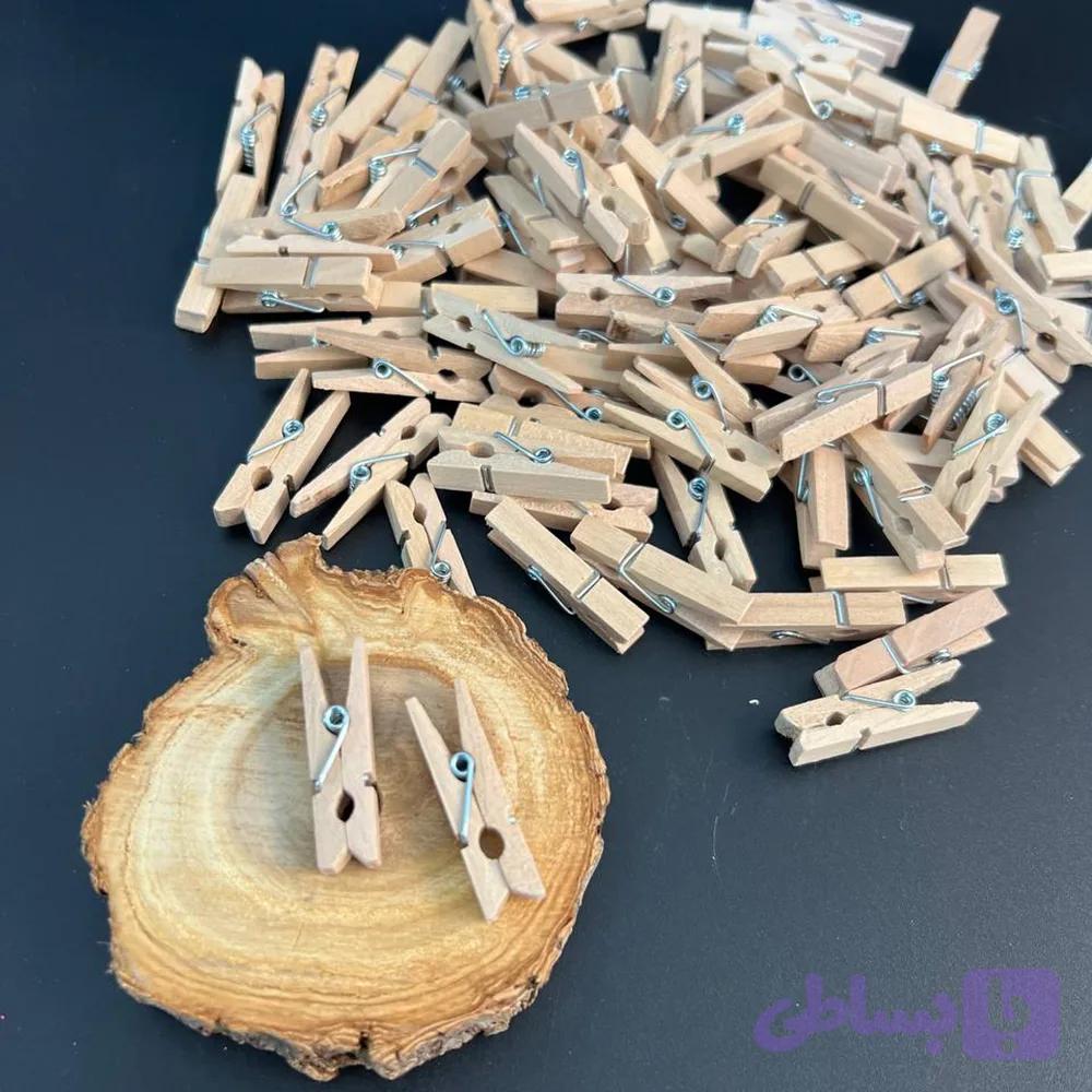 گیره چوبی 3.5 سانت ساده — تصویر 1