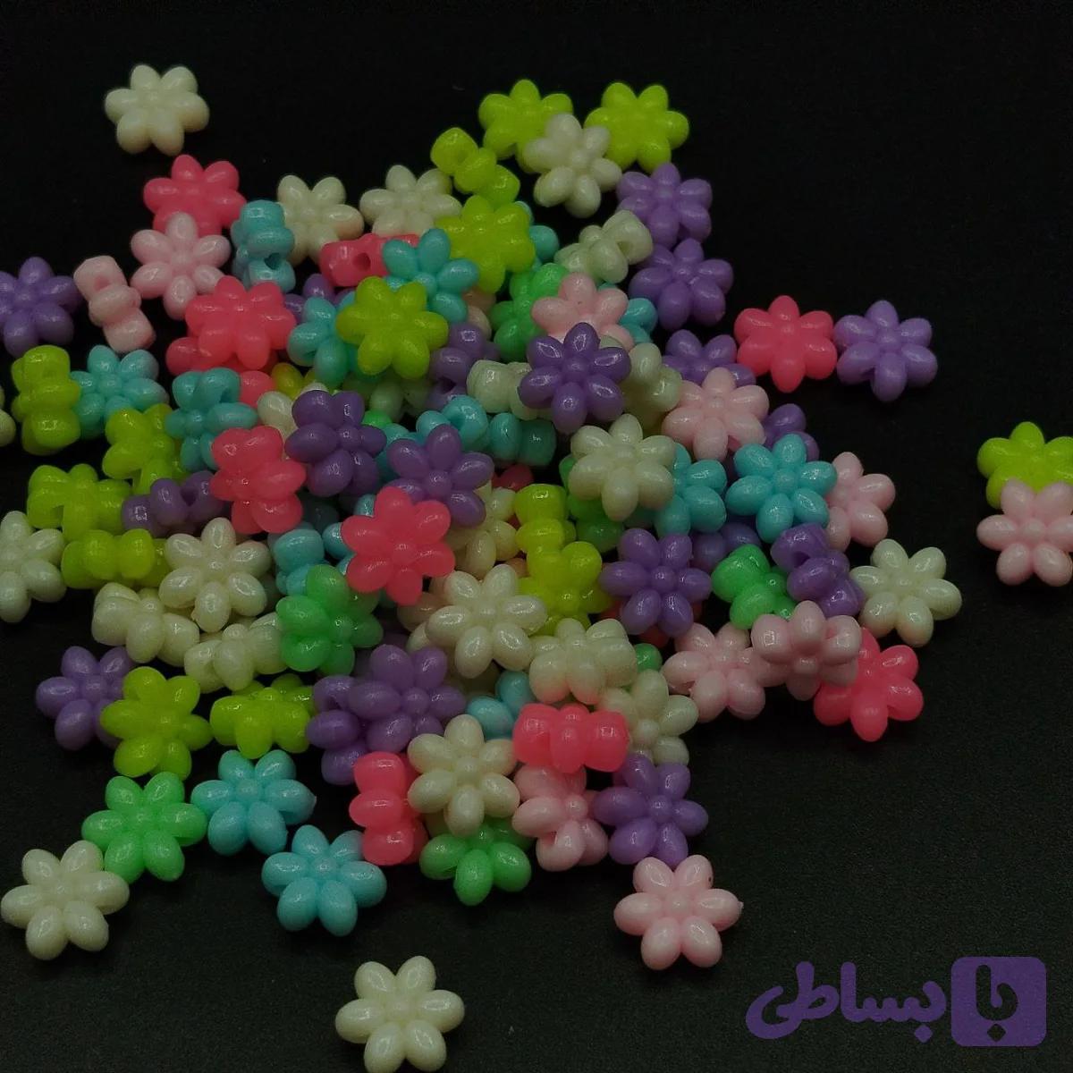 مهره پاستیلی طرح گل — تصویر 1