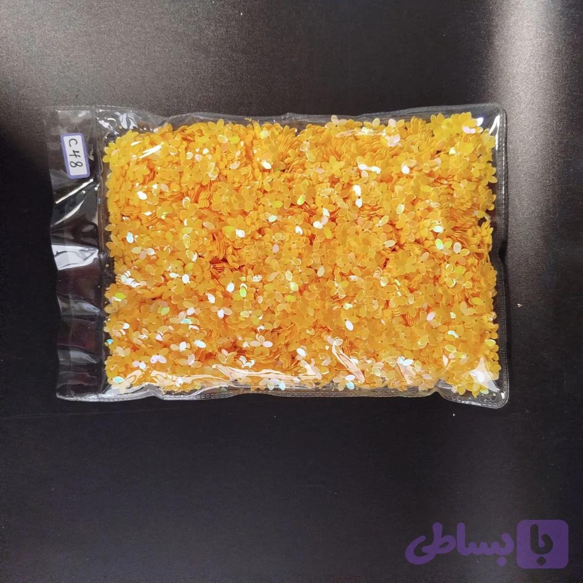 پولک گل زرد سوپرشاین کد C48 — تصویر 1
