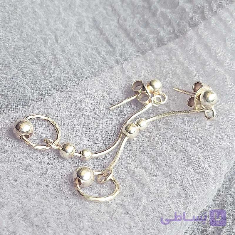 گوشواره نقره – کد E100 — تصویر 1