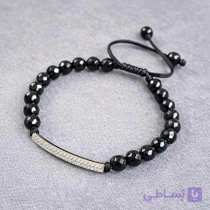 دستبند نقره و اونیکس – کد B109
