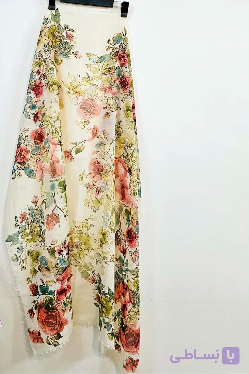 روسری زنانه وال نخی گلدار
