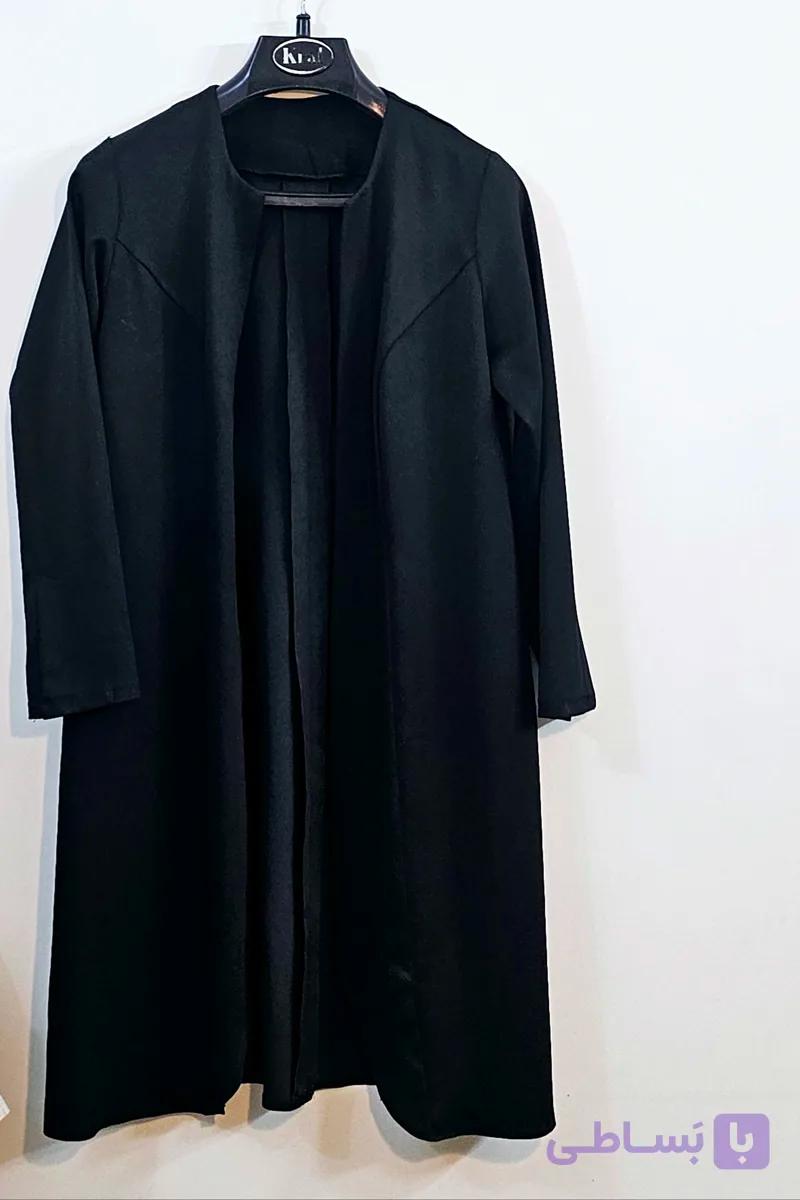 مانتو زنانه پاییزی جلو باز مشکی