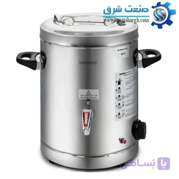 ترموس برقی 10 لیتری دوجداره – استیل 304 | سماور و فلاسک صنعتی کم‌جا — تصویر 1