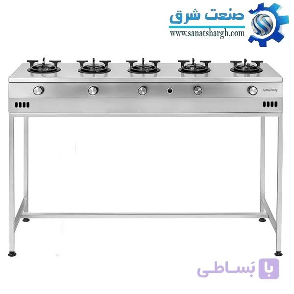 اجاق گاز صنعتی رستورانی 5 شعله