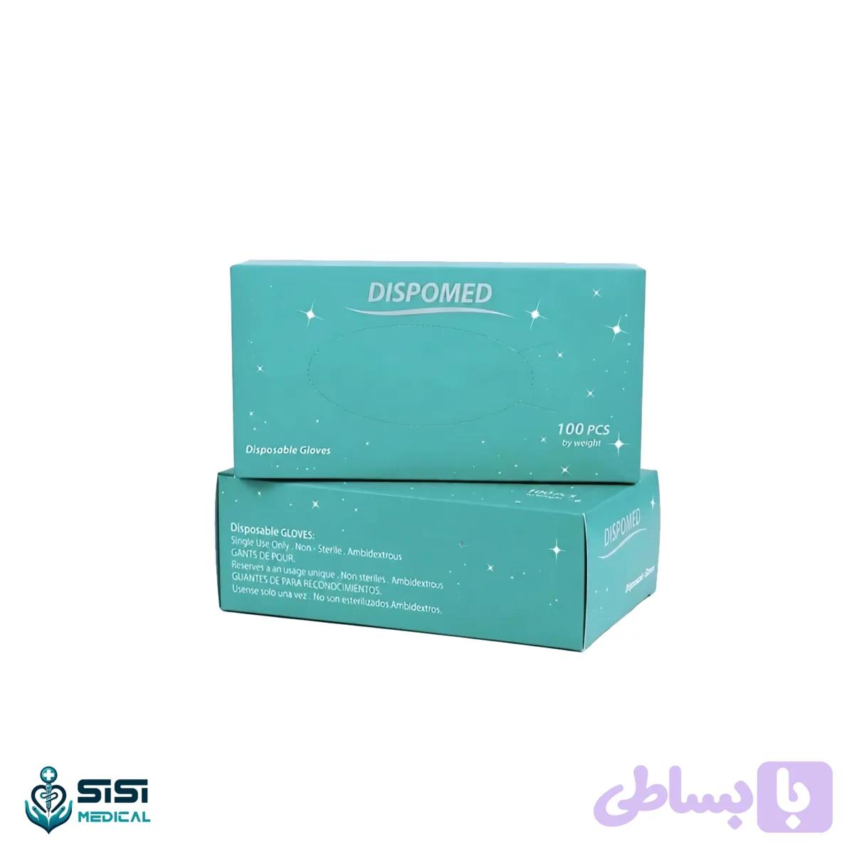 دستکش وینیل دیسپومد سایز مدیوم — تصویر 1