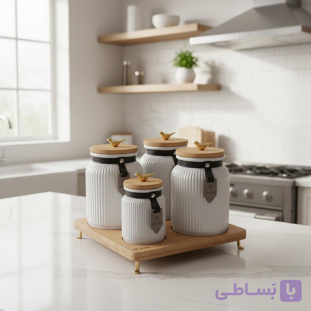 پاسماوری طرح بامبو 4 عددی مدل پرنده با استند چوبی PA02