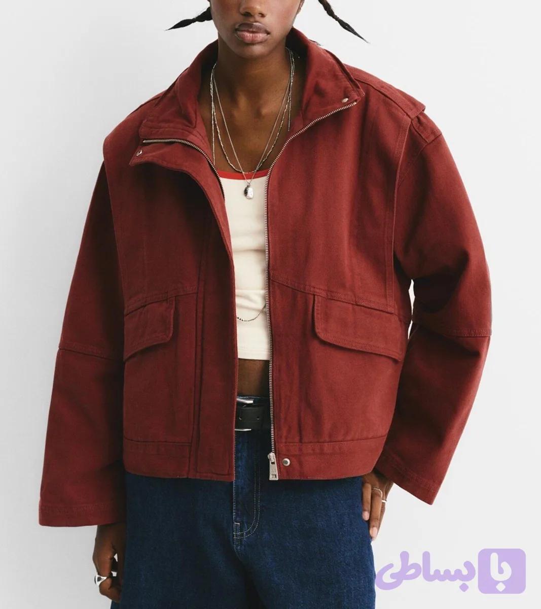 جکت یقه اسکی pull&bear