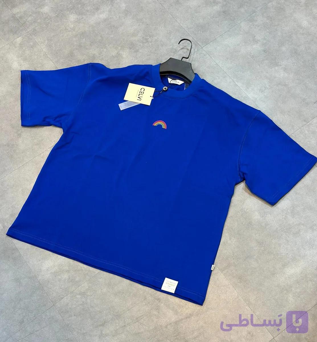 تیشرت پارچه ماکان رنگین کمون — تصویر 1