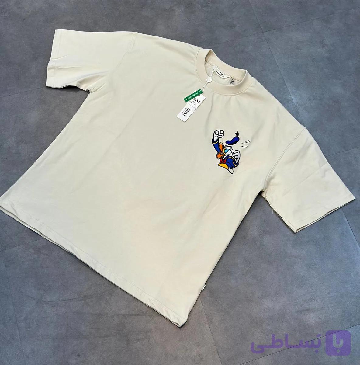 تیشرت پارچه ماکان گلدوزی اردک — تصویر 1