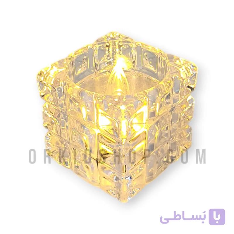 شمع LED کریستالی طرح ایکیا (مربع) — تصویر 1