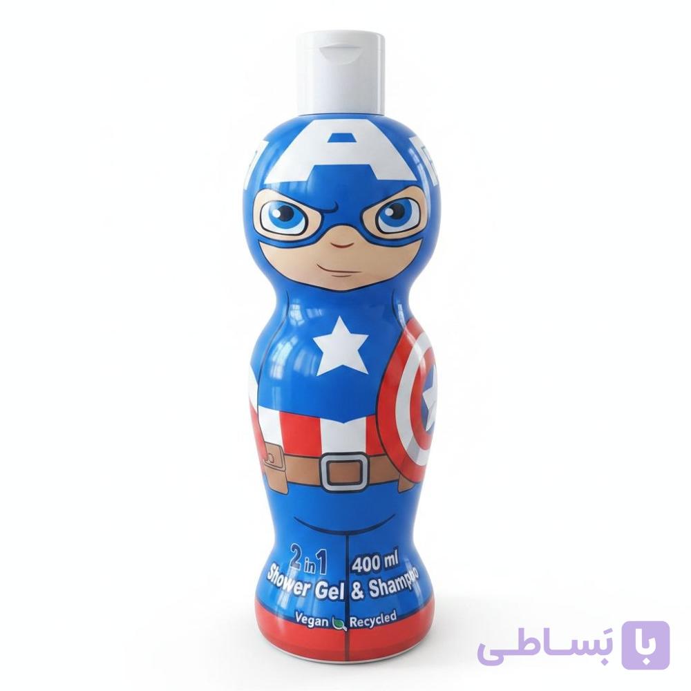 شامپو سر و بدن کودک ایروال مدل کاپیتان آمریکاحجم ۴۰۰میل