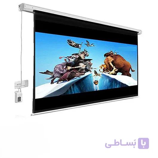 پرده نمایش برقی پروژکتور اسکوپ پارچه عالی سایز 200x 200