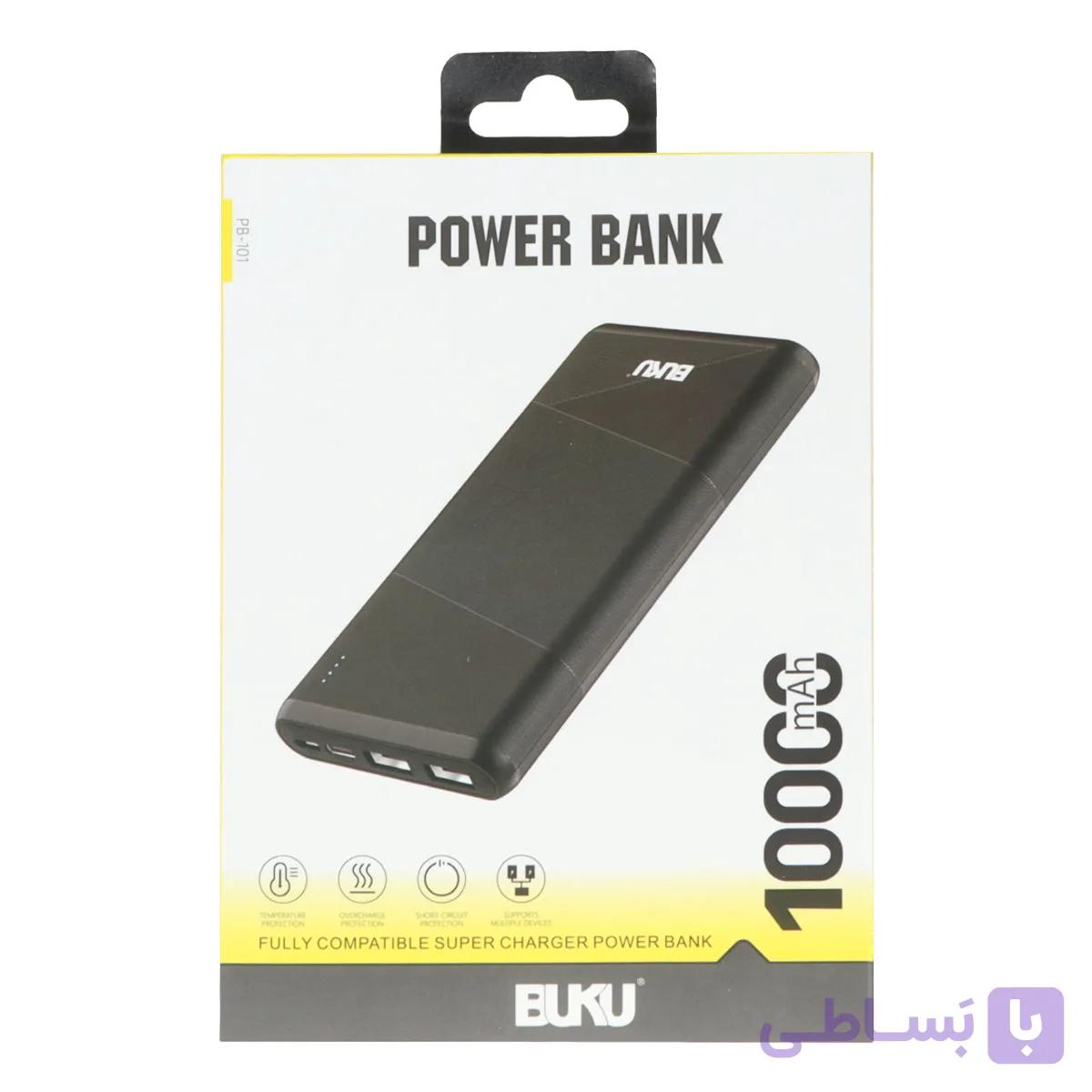 پاوربانک فست شارژ BUKU 10000mAh مدل PB-101 - سفید