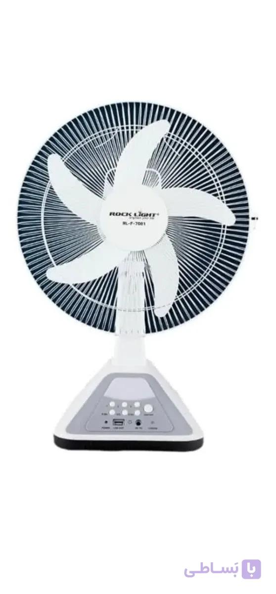 پنکه شارژی و برقی راک لایت مدل RL-F-7081 — تصویر 1