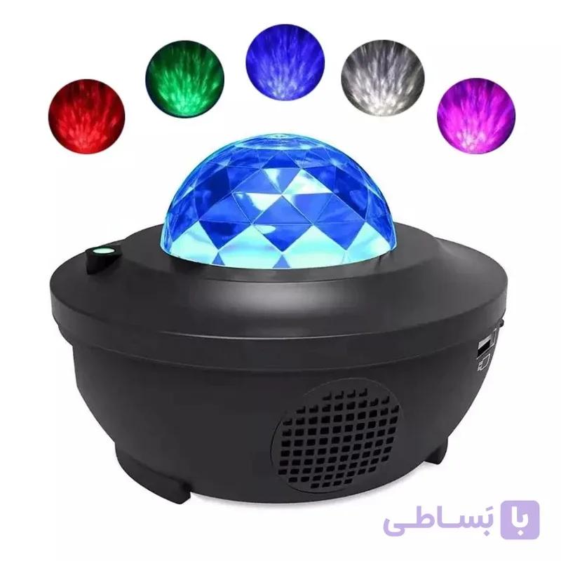 چراغ خواب مدل کهکشانی اسپیکر دار با ریموت کنترل — تصویر 1