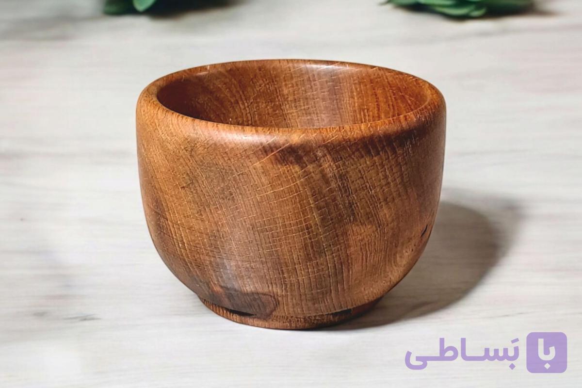 پیاله ماست خوری چوبی دست تراش و ضدآب