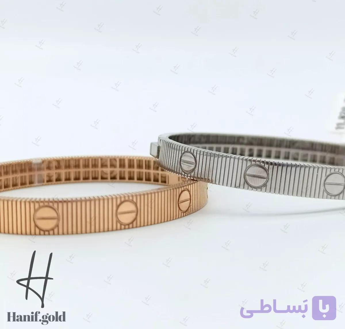 دستبند النگویی طلای رزگلد کارتیه لاو نیو — تصویر 1
