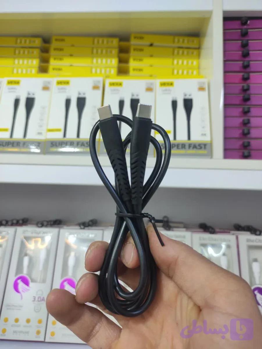 کابل شارژ دو سر تایپ سی 65 وات مدل کارن برند وکسا VEXA اورجینال
