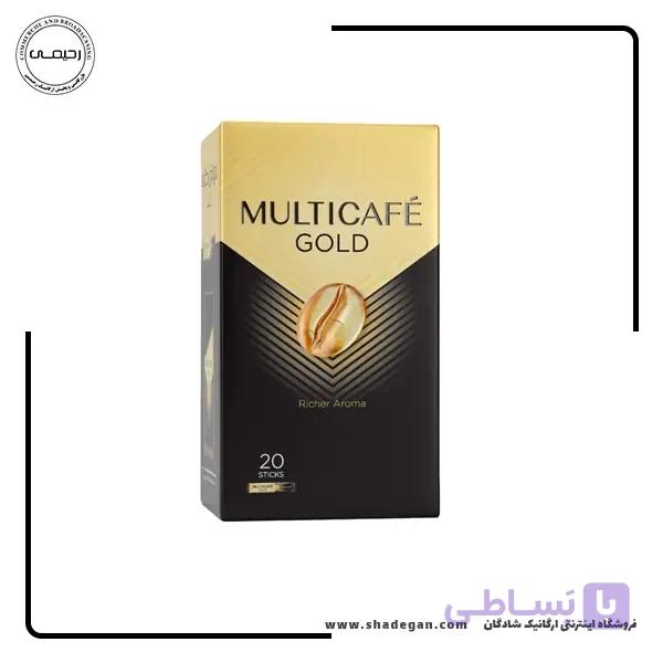 قهوه فوری گلد مولتی کافه – 20 ساشه 2 گرمی — تصویر 1