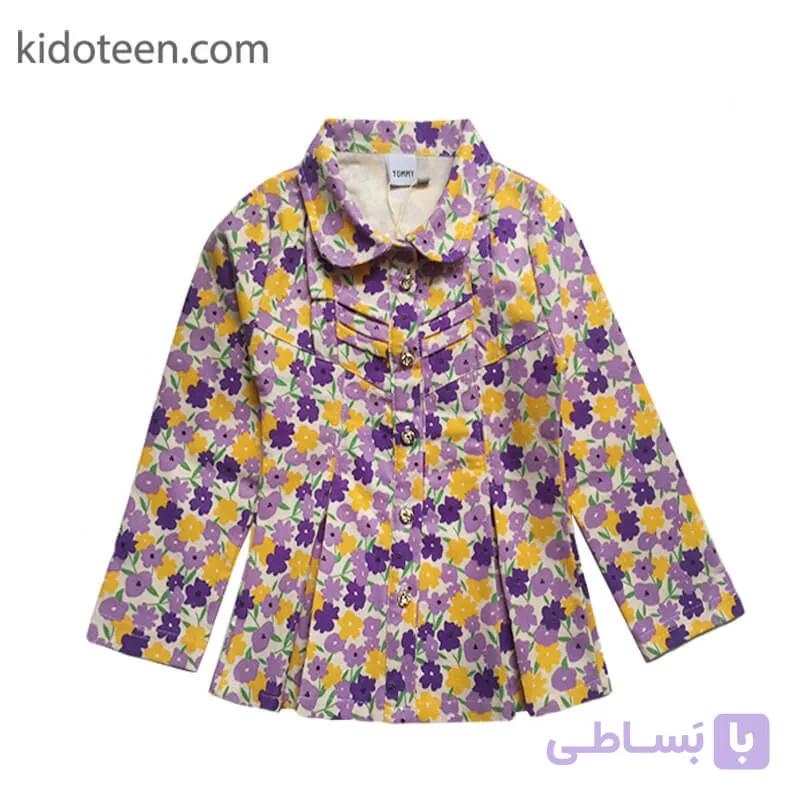 پیراهن نخی گل دار دخترانه — تصویر 1