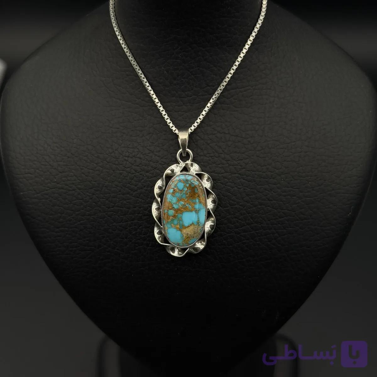 گردنبند فیروزه زنانه دورتابیده کد2768
