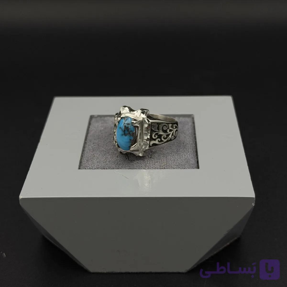 انگشتر فیروزه اصل نیشابوری کد2782 — تصویر 1