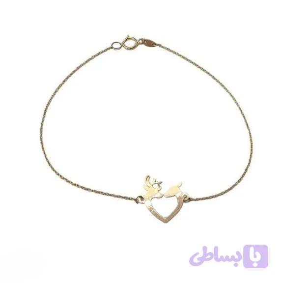 دستبند طلا قلب گوزنی G0223 — تصویر 1