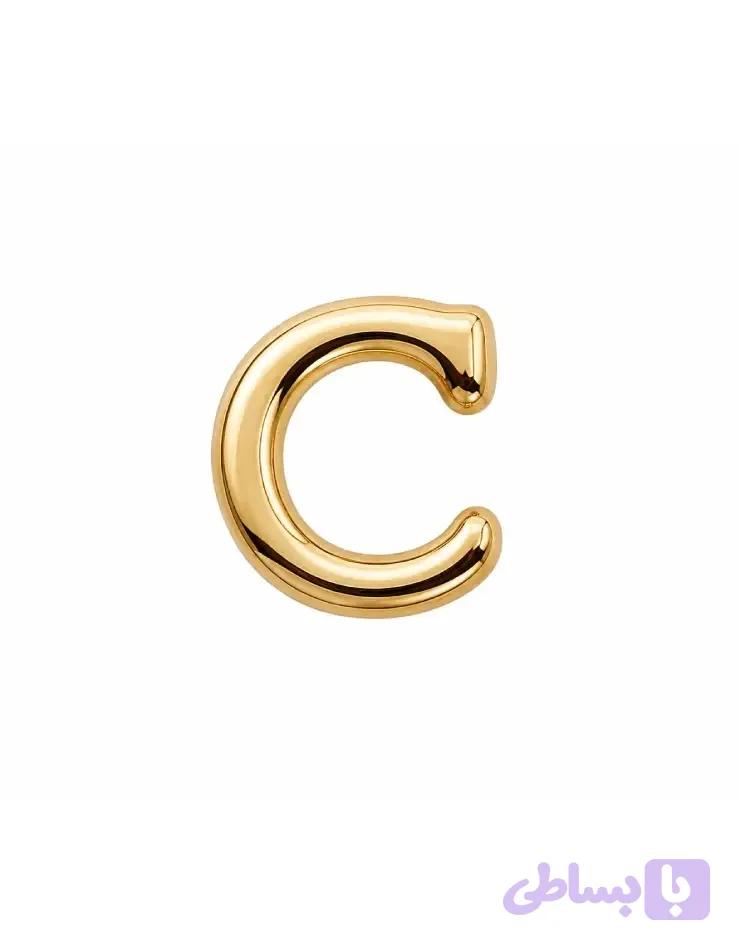 پلاک طلا حرف C مینیمال 018 — تصویر 1