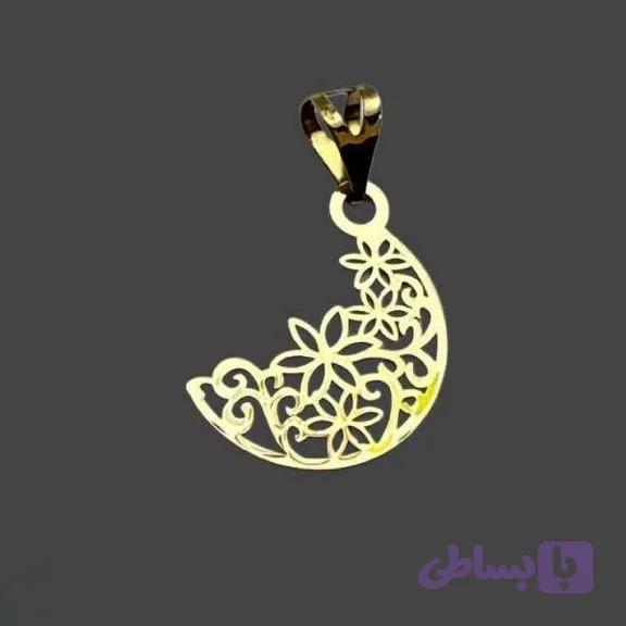 پلاک طلا ماه و گلsh0354