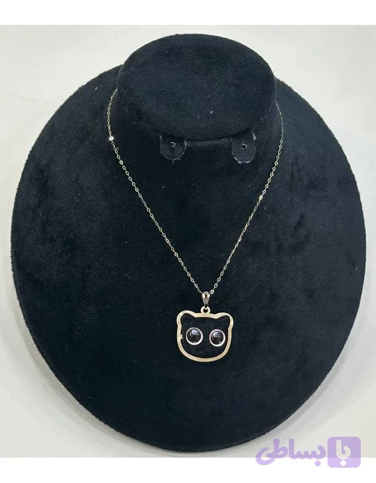 گردنبند طلا گربه مشکی