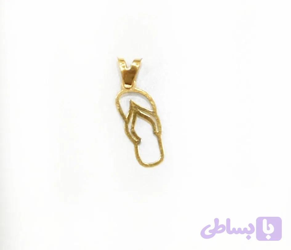 آویز گردنبند طلا دمپایی — تصویر 1