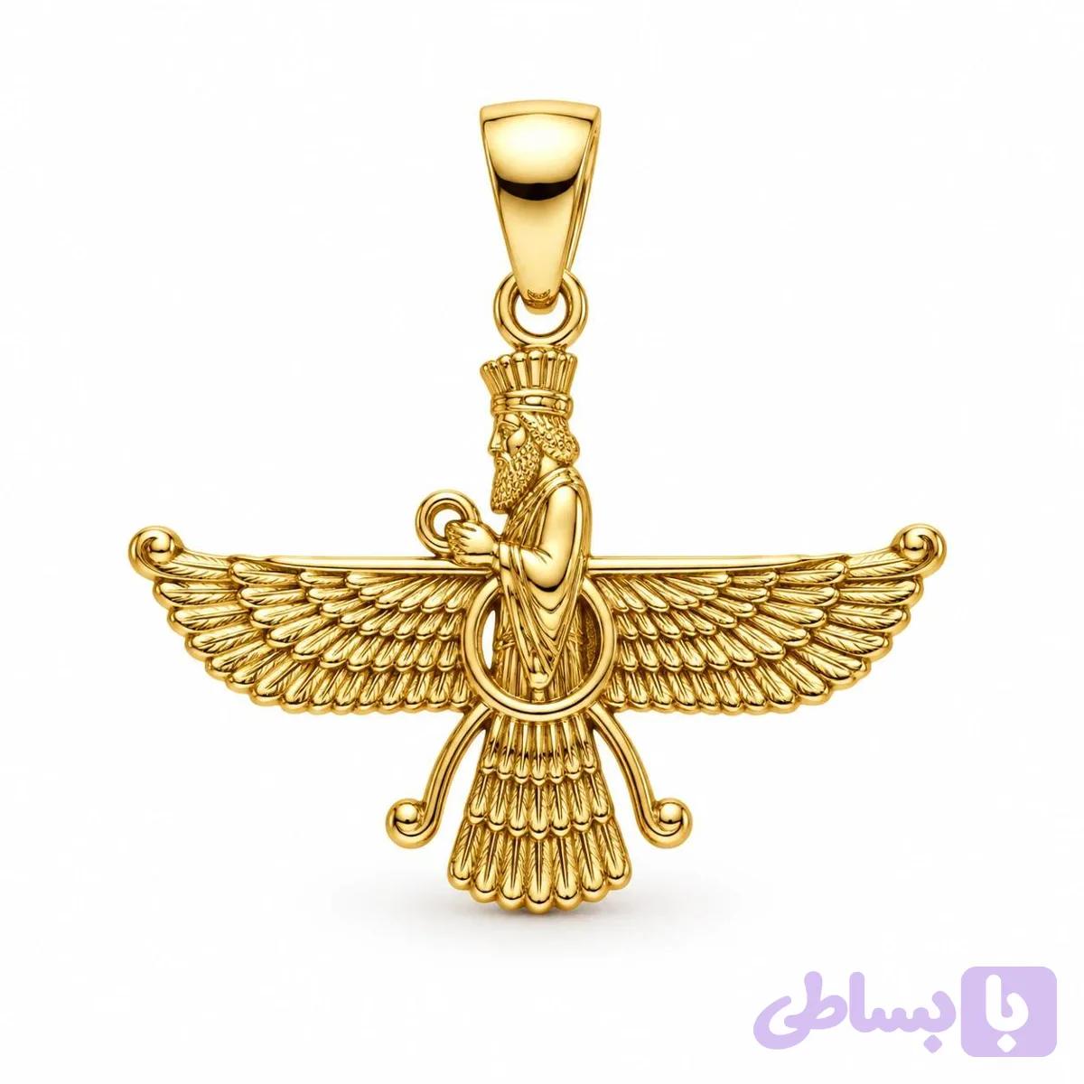 آویز طلا مدل فروهر — تصویر 1