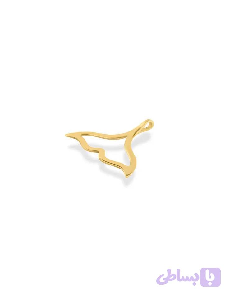 پلاک طلا دم وال توخالی (کد 2DW6L) — تصویر 1