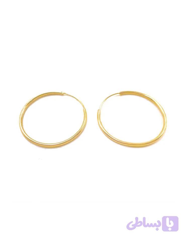 گوشواره طلا حلقه ای ساده 67 — تصویر 1