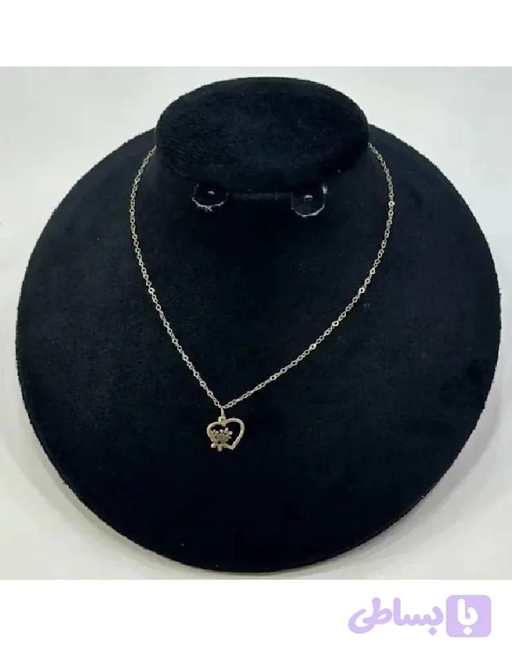 گردنبند طلا قلب گلی