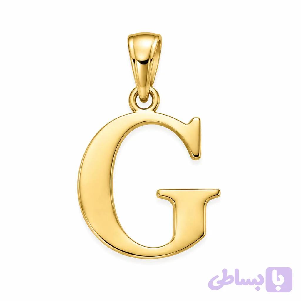 آویز طلا ۱۸ عیار مدل حرف g — تصویر 1