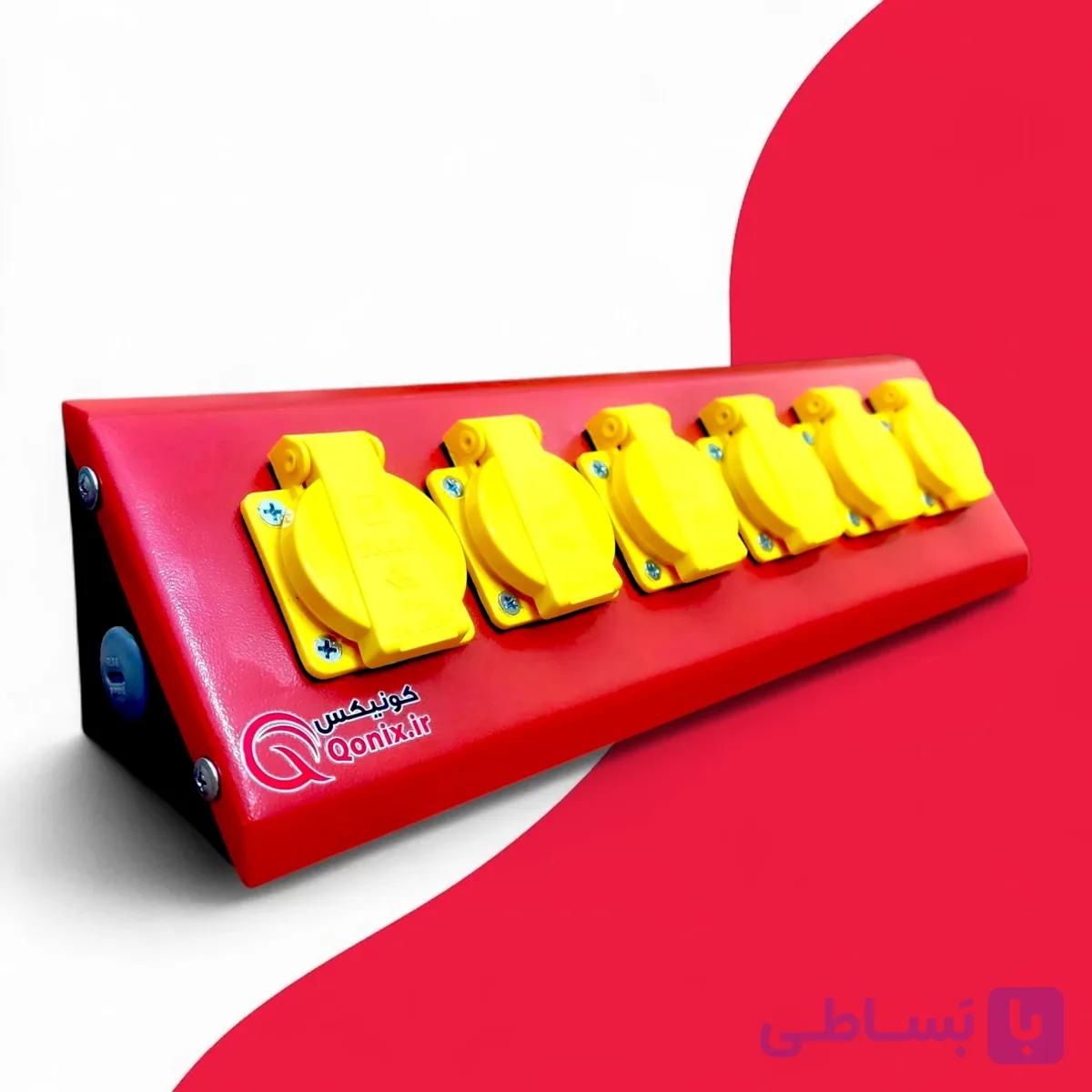 پریز تک فاز صنعتی شش تایی (بدون کلید) — تصویر 1