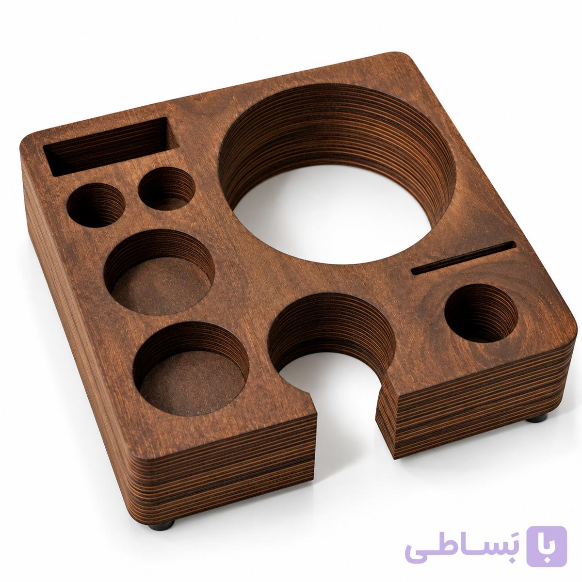 استند چوبی تجهیزات قهوه سایز ۵۱ کد 1103 — تصویر 1
