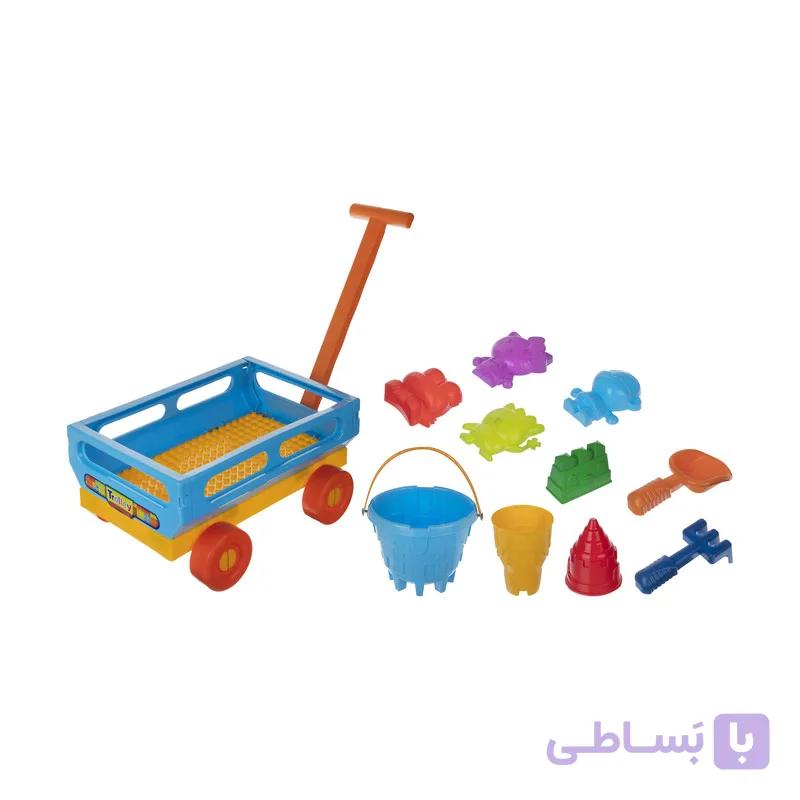 ست شن بازی زرین تویز طرح ارابه مدل E17