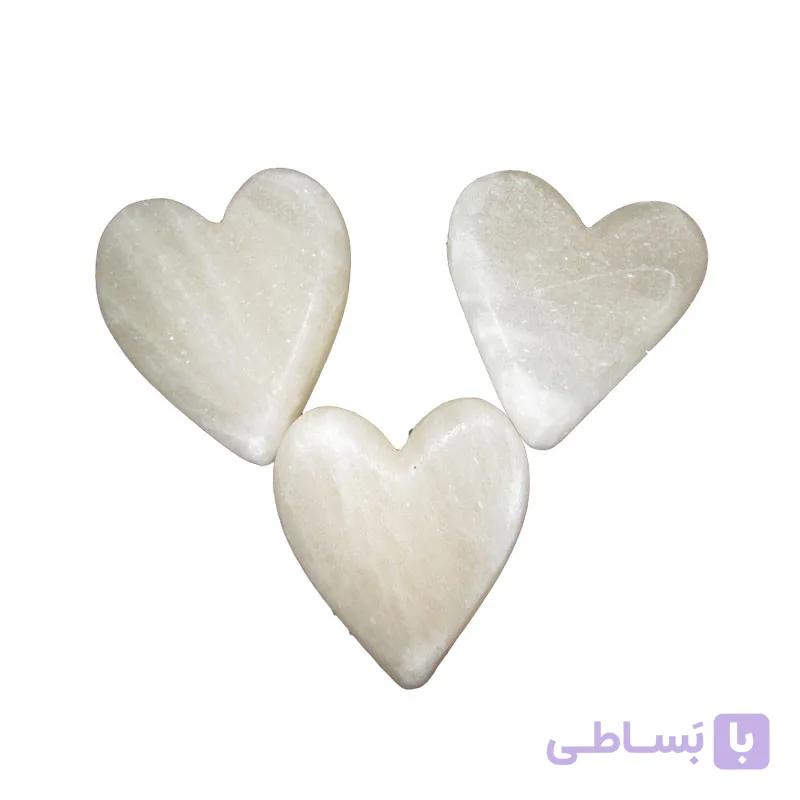 سنگ نمک ماساژ مدل قلب بسته 3 عددی