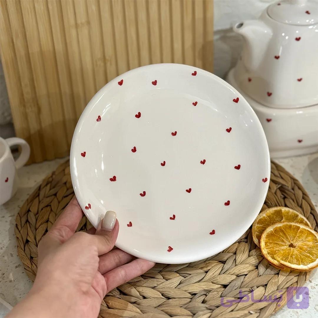 بشقاب سرامیکی قلبی — تصویر 1