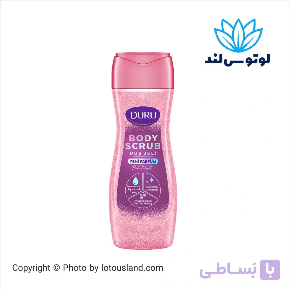 شامپو بدن اسکراب دار دورو مدل Body Scrub رایحه Pink Delight حجم 450 میل
