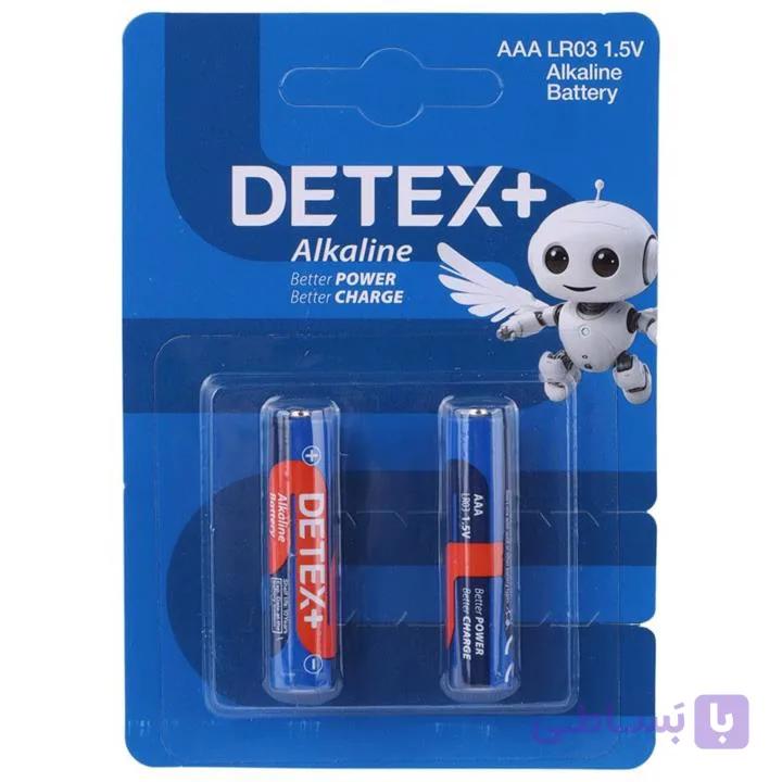 باتری نیم قلمی 2 عددی DETEX Alkaline AAA LR03 1.5V