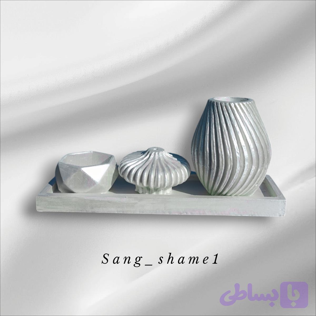 ست گلدان و جاشمعی