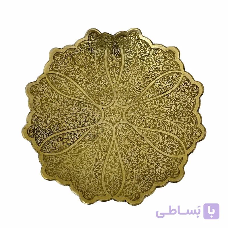 شیرینی‌خوری برنجی هندی بدون پایه –با طراحی زیبا و اصیل سنتی