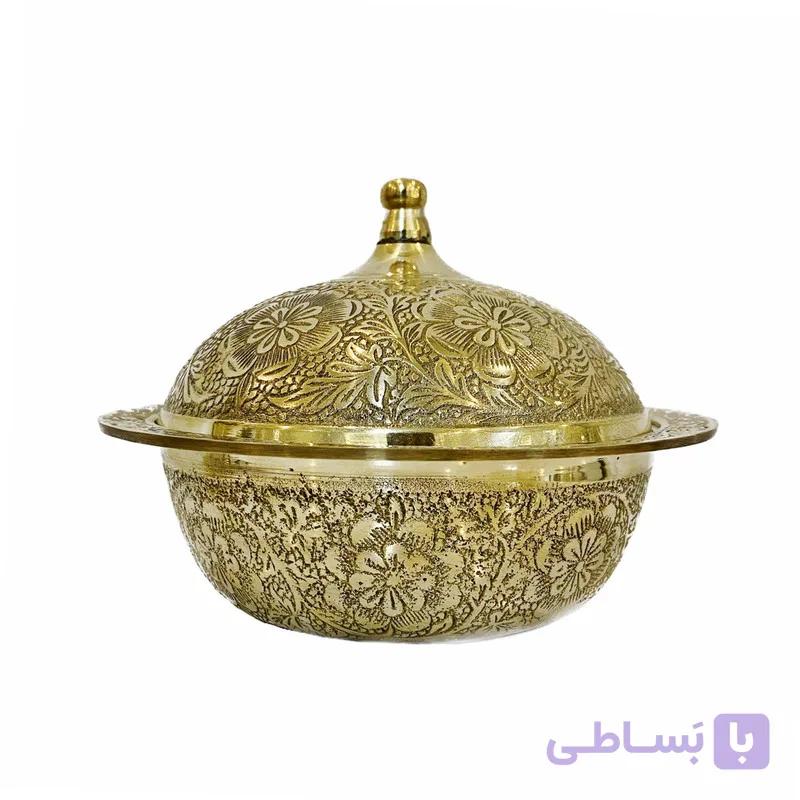 شکلات‌خوری برنجی طرح گلبرگ – شیک و زیبا برای سرو شکلات و شیرینی‌ها