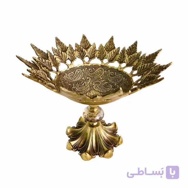 شکلات‌خوری برنزی طرح گلبرگ | ظرف لوکس و شیک برای سرو شکلات و دسر