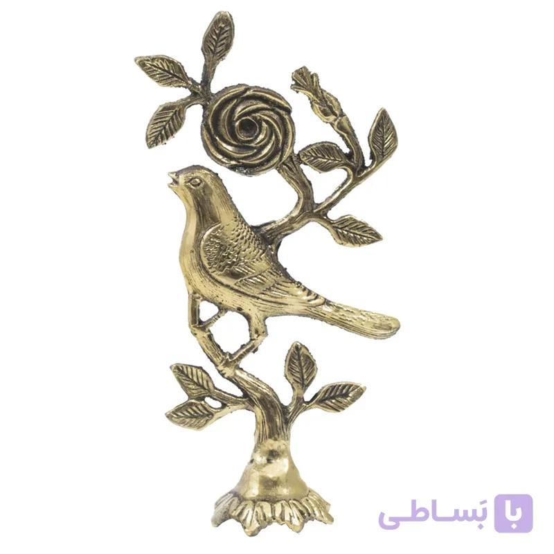استند برنجی گل و بلبل – دکوری سنتی و زیبا برای تزئین