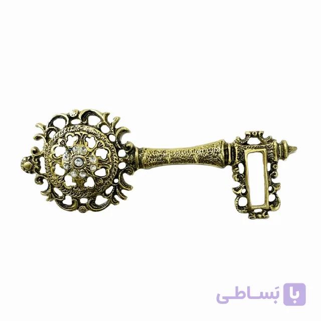 جاکلیدی برنجی طرح کلید سیاه قلم کاری